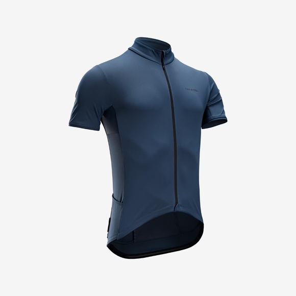 |•VAN RISEL•| Men's Short Sleeve Summer Road Bike Jersey - Endurance Blue/Grey M - Picture 12 of 16